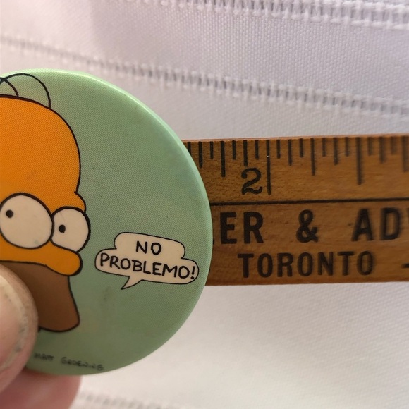 Vtg Homer Simpson SnapBack Button - Picture 5 of 6